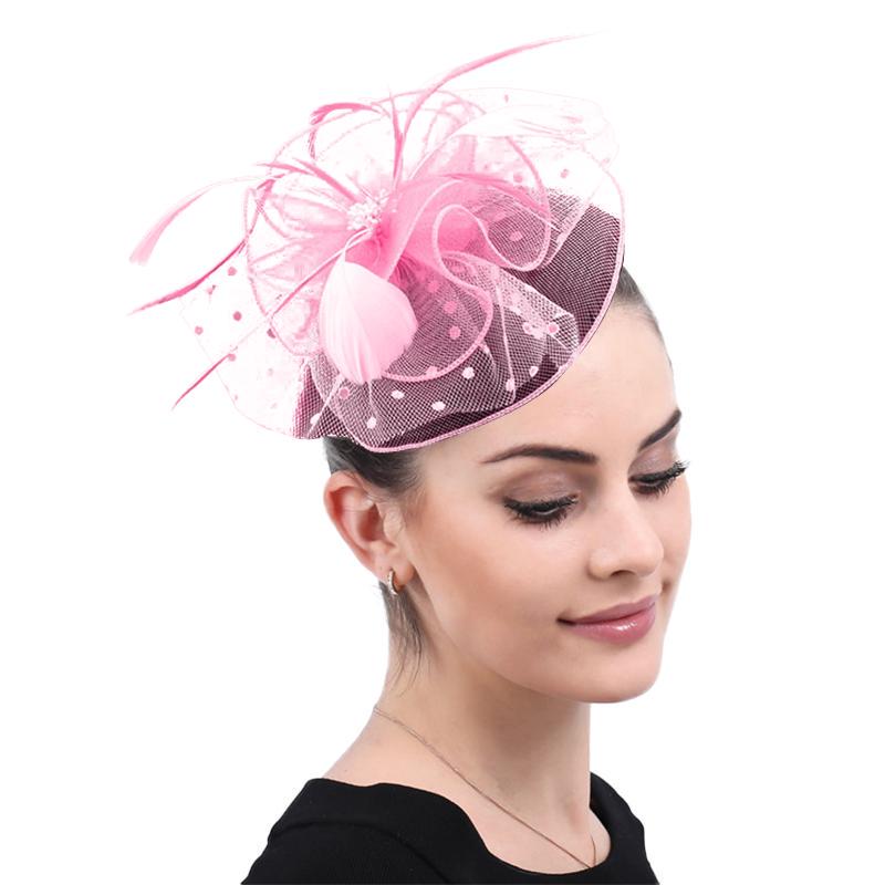 Women Fascinators Hat Flower Feathers 