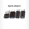 4/8 Stück USB-C-Buchsen-Adapter-Set USB-A auf USB-C Micro-USB auf Typ-C-Konverter für Autoladegerät Laptop Telefon