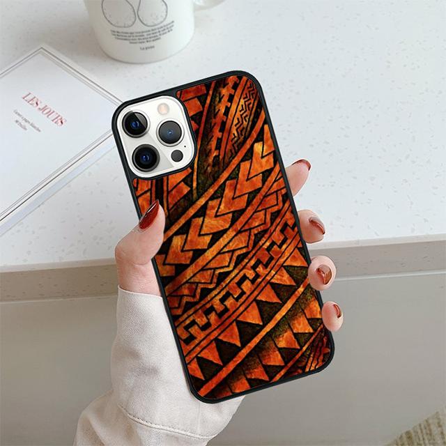 Maori Polynesian Samoan Tribal Phone Case For iPhone 17 Air 14 15 16 13 12 Cover For Apple Pro Max 6S Plus