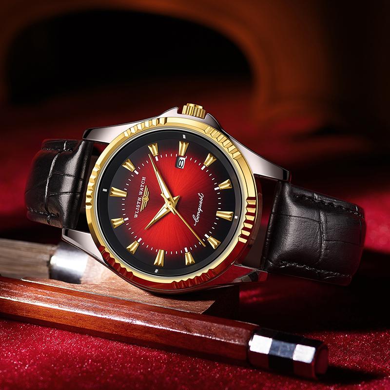 Mens Watches Stainless Steel Belt Quartz Wrist Watch Man Business Watch Calendar Date Luminous Casual Clock