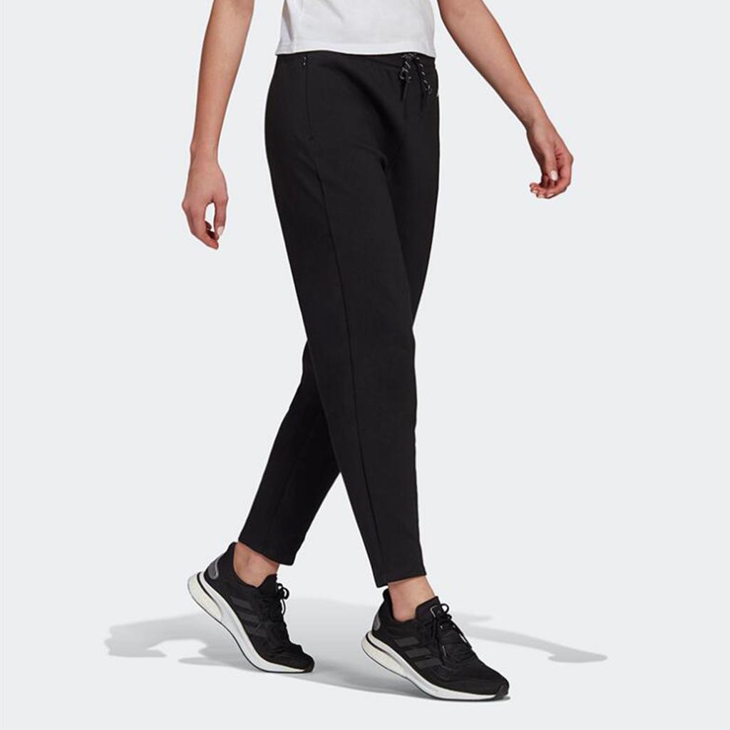 adidas Womens Knitted Sports Casual Long Pants Women Pants Black GL9475