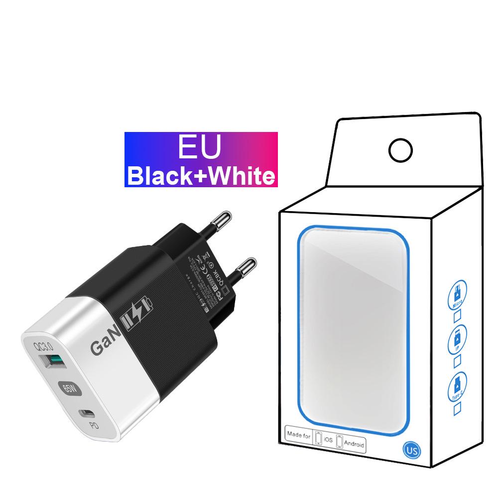 New 33W GaN USB Charger with QC 3.0 & PD, Supports 9V & 12V Fast Charging - US/EU Standard.