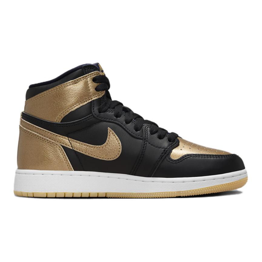 New Jordan 1 Retro High OG Black Metallic Gold GS FD1437-071