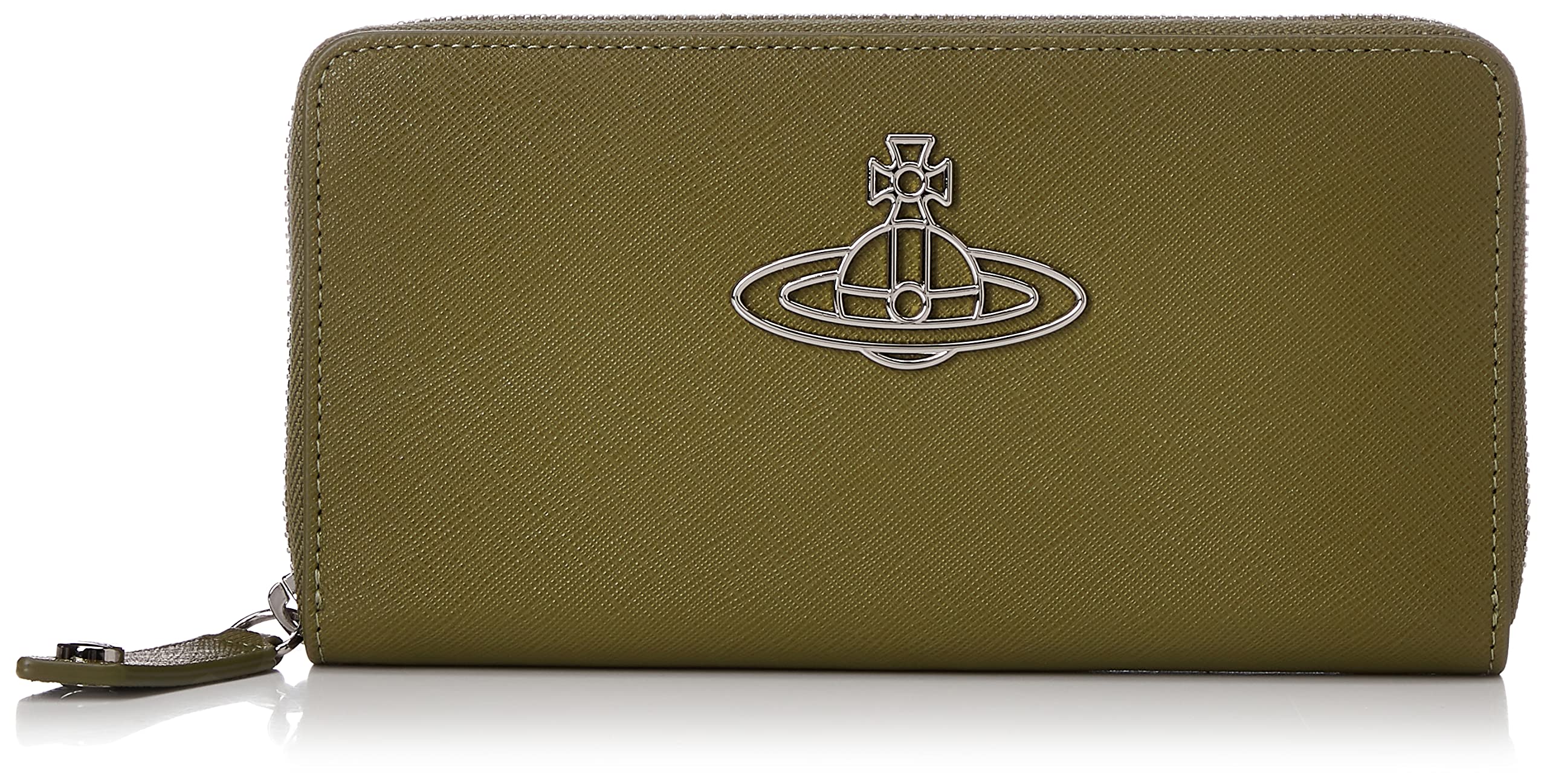 

Vivienne Westwood Round Zipper Bag 51050003 L001N GREEN SAFFIANO Women s [Used]