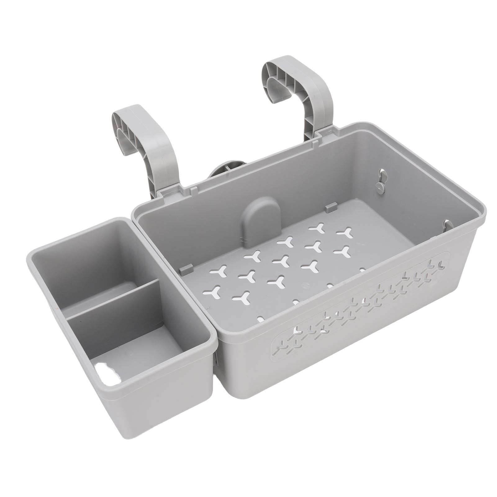 Panier de Rangement au Bord de la Piscine avec Porte-Gobelets Étanche Accessoires de Piscine Hors-Sol Grande Capacité
