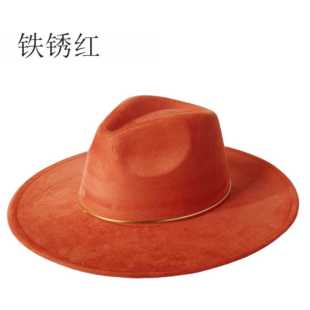 Suede Wide-brimmed Hat 9.5 Cm Brim Width Unisex Suitable for Jazz Hat Fedora Hat Church Hat Felt Hat Soft Felt Hat Panama Hat.