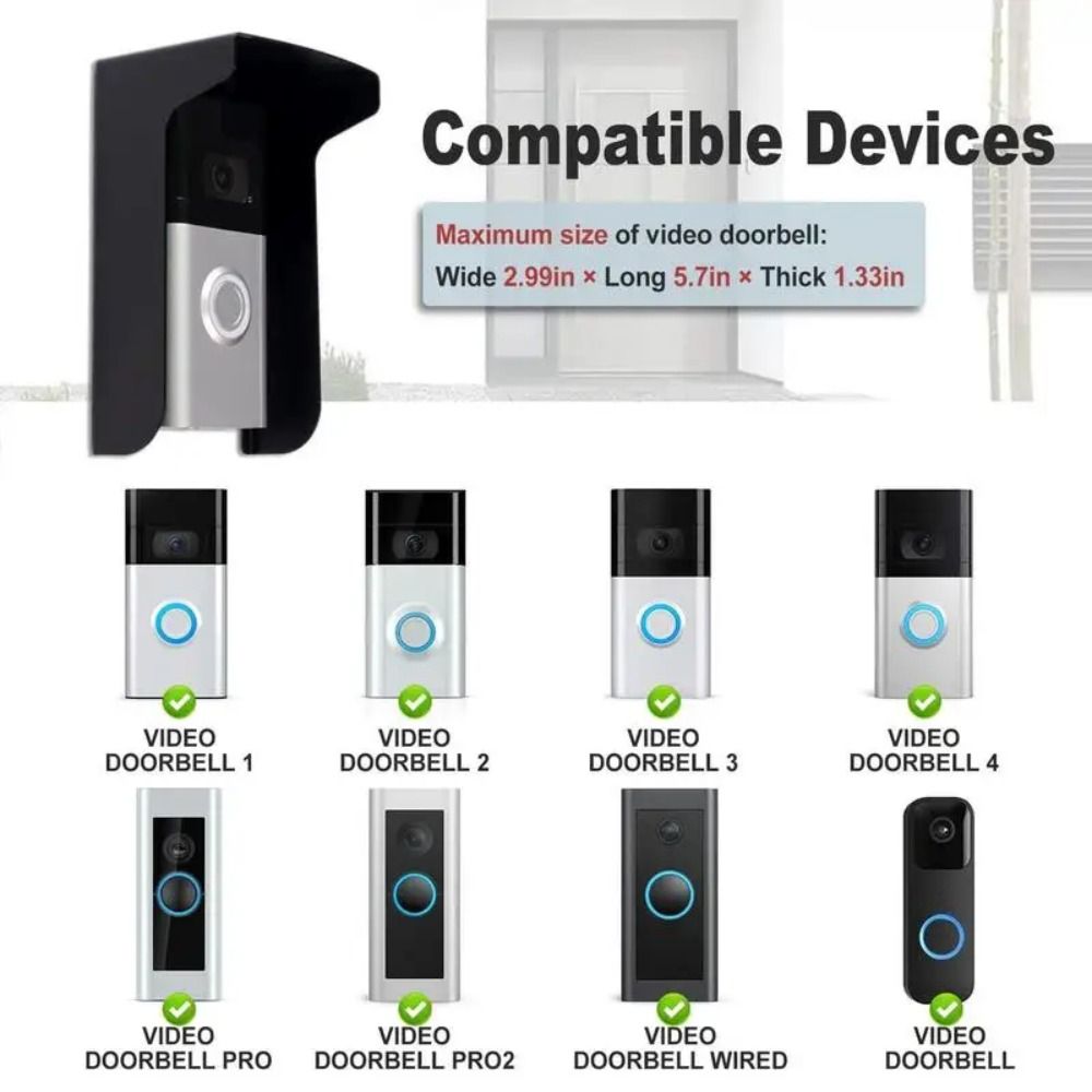 Anti Glare Sun Doorbell Protector Rainproof Control Keypad Waterproof Cover  Fingerprint Lock