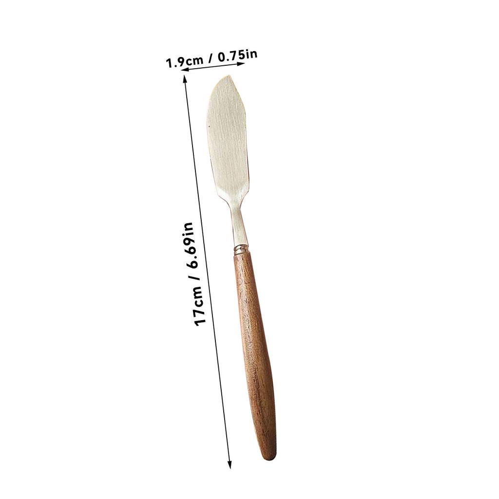 304 Stainless Steel Butter Knife With Wooden Handle Jam Spatula Long Handle Cheese Butter Spreader Kitchen Baking Tools