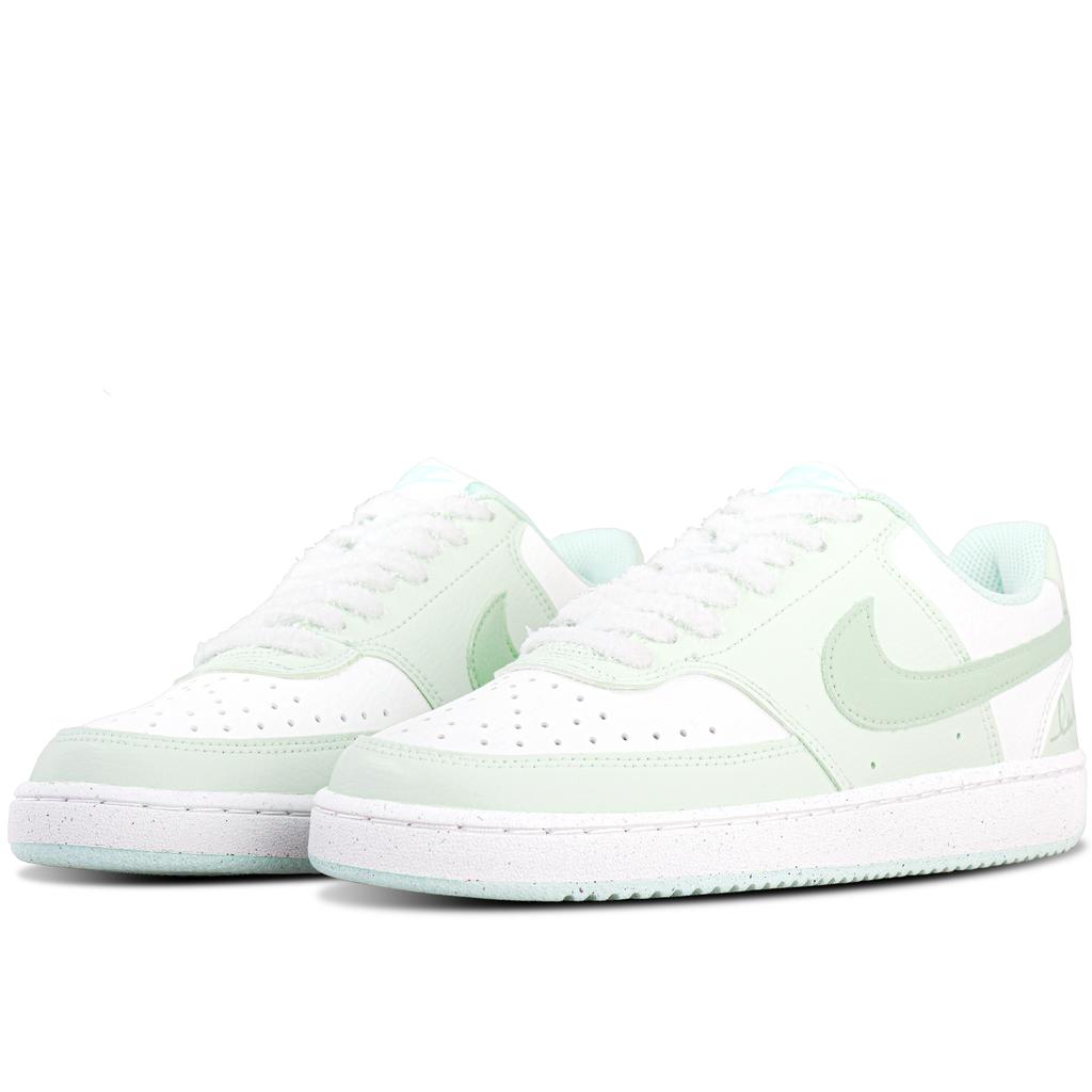 Nike Court Vision Abrasion Resistant Lightweight Low Top Skateboard Shoes Women's Light Green DH3158-301(Team375-)