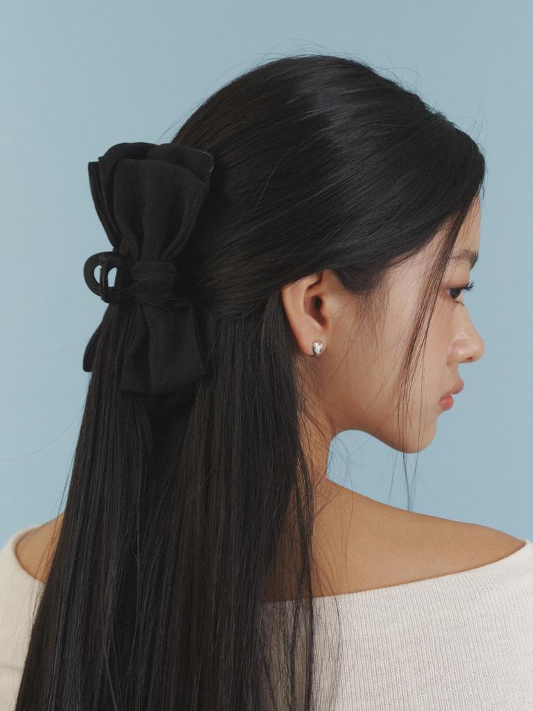 Love Me Monster Love Ribbon Hair Clip_Bk
