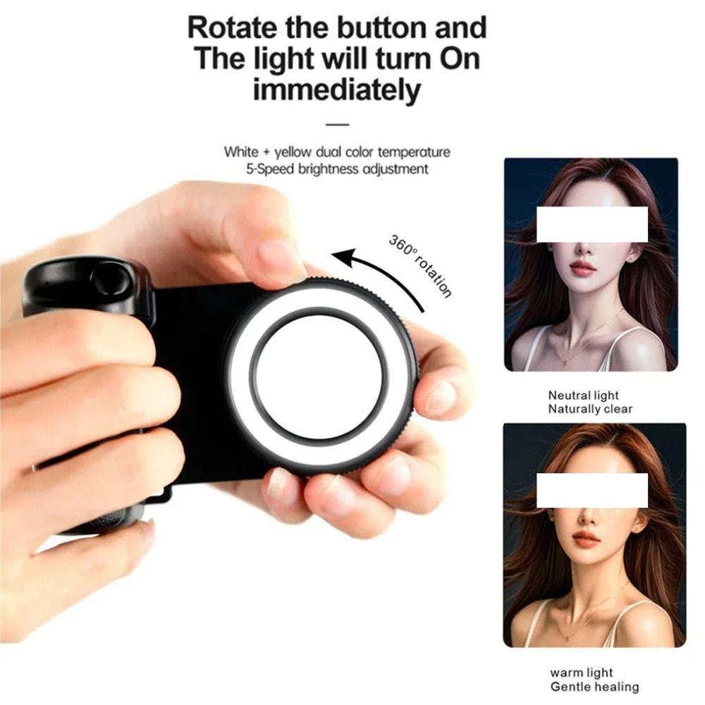 With Adjustable Charging Light Phone Holder Holder Bluetooth Shutter Mobile Selfie Light