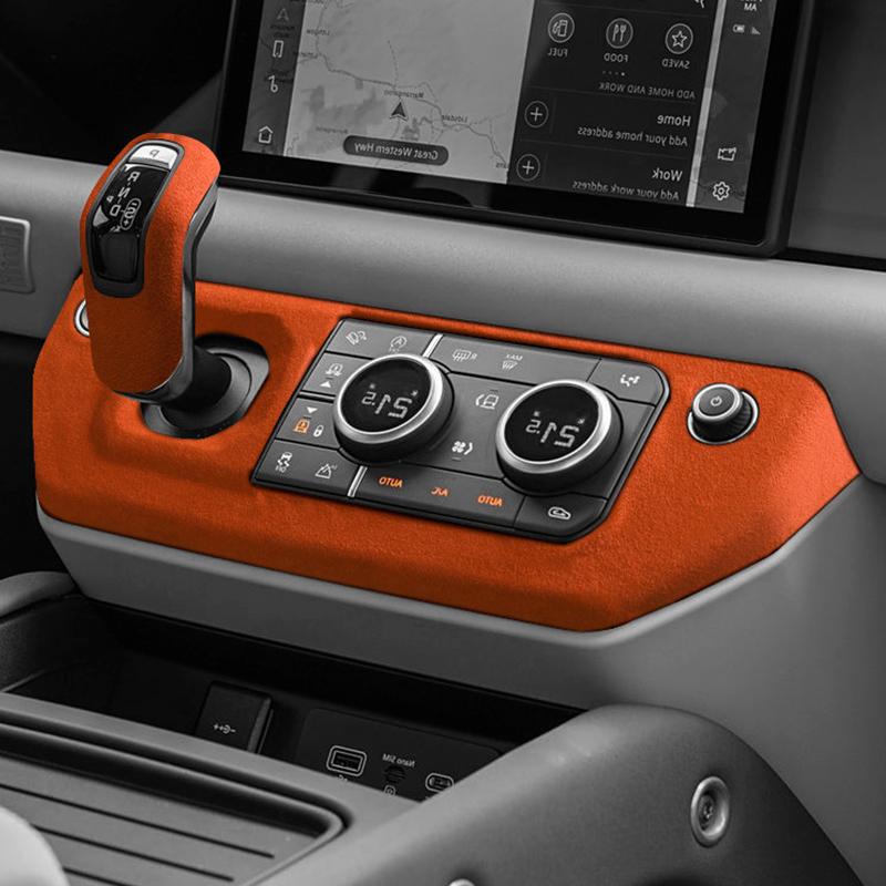 Из Алькантары Для Land Rover Defender Панель Центральной Консоли Накладка-Наклейка и Чехол Чехла Рычага Переключения Передач Автомобильные Аксессуары для Интерьера