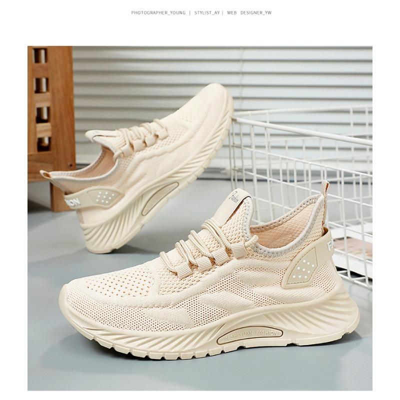 Damskie wiosenne nowe buty do biegania rekreacyjnego Flying Weaving Damskie buty sportowe pojedyncze