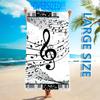 Music-Themed Beach Towel: Ideal for Beach & Music Lovers Suitable for towels, bath towels, beach towels