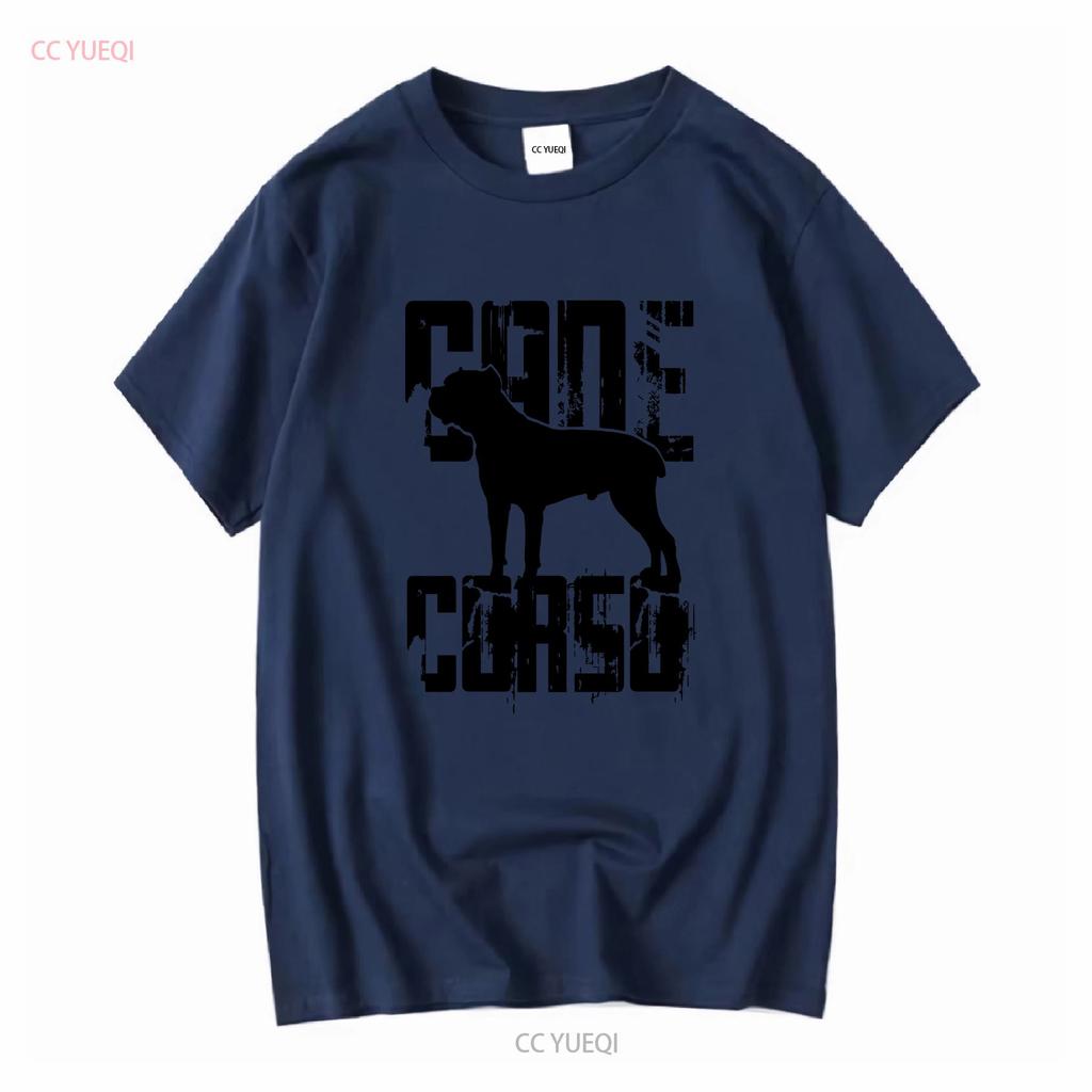 Cane Corso logo grey T Shirt top tee dog design mens sizes vintage Washed Top For Everyday Wear graphic Casual homme Unisex