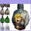 Stilvoller Nightmare Before Christmas Hoodie Pullover Reißverschluss Herren Sweatshirt Jacke Mantel