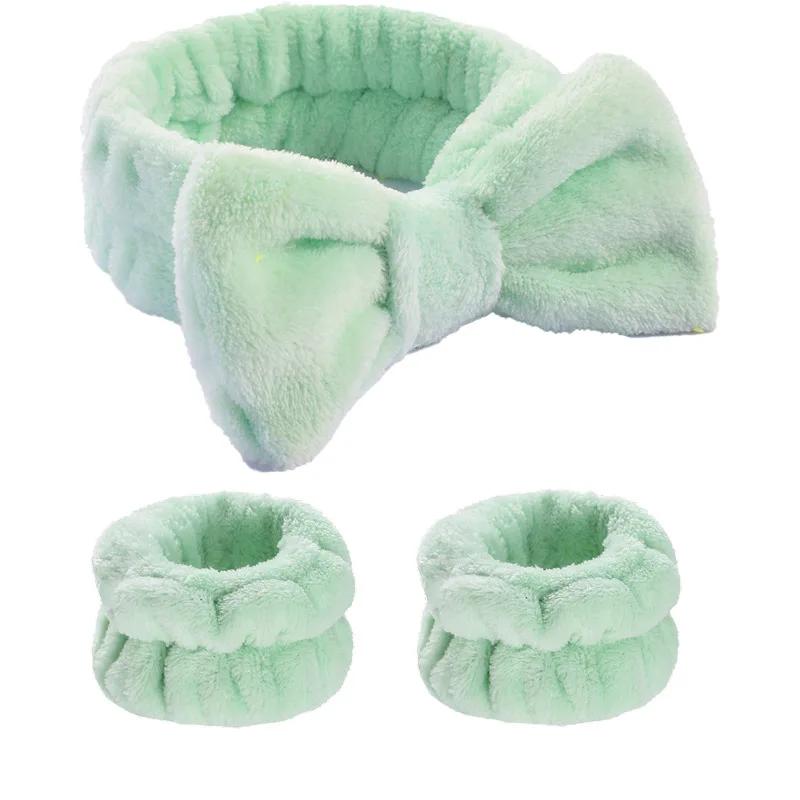 Korallfleece Weiches Waschband Überkreuzter Knoten Stirnband Elastisches Haarband für Damen Mädchen Gesicht waschen Turban Kopfbedeckung Haaraccessoires