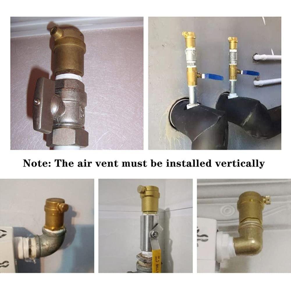 Gold Float Valve Kit 1/2"G Air Vent Valve Durable Exhaust Valve  Water Heater