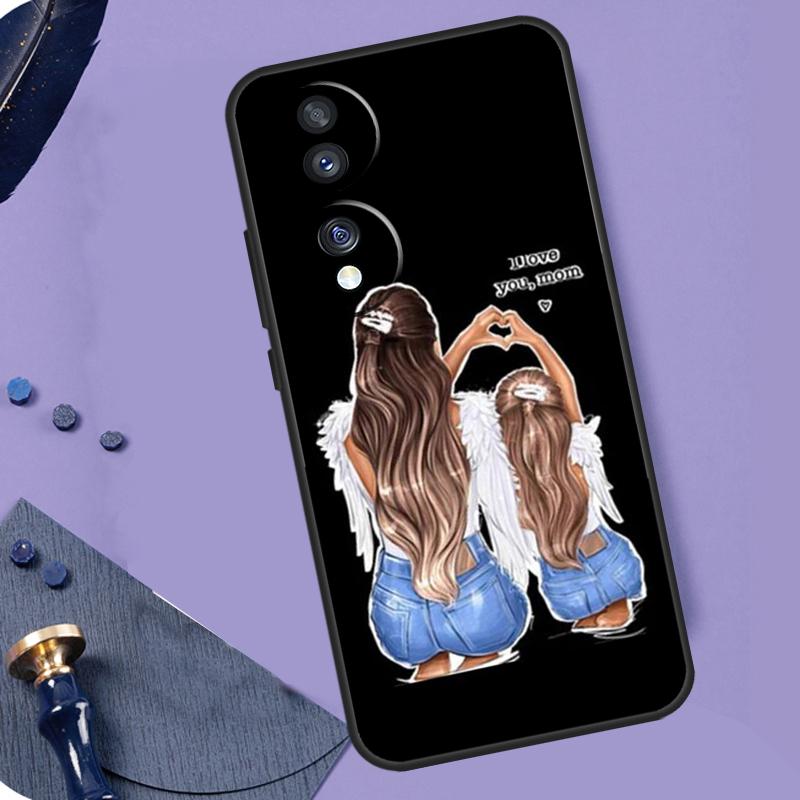Mom and Daughter Phone Case For Honor 90 Lite 70 50 Magic 5 6 Pro X6 X7 X8 X9 X6a X7a X8a X9a X9b X8b Cover