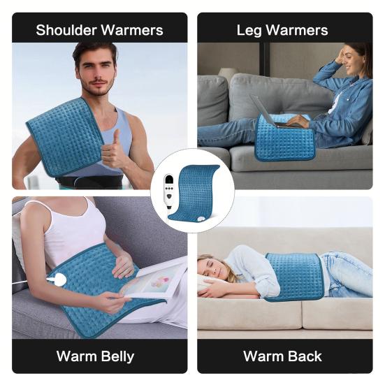 Electric Heating Pad Back Neck Abdomen Warmer Heating Mat with Adjustable Temp Settings Auto Shut Off Machine Washable Heat Therapy Pad for