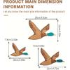 3 PCS Mallard Duck Wall Decor, Wooden Ducks Wall Art Signs, Rustic Flying Birds Carved for Home Living Room Bedroom Office Decorations