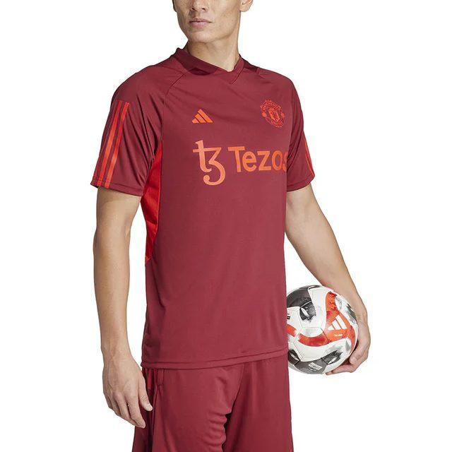 adidas Manchester United Soccer Jerseys Men's Dark Red Moderate Straight Fit IA7245