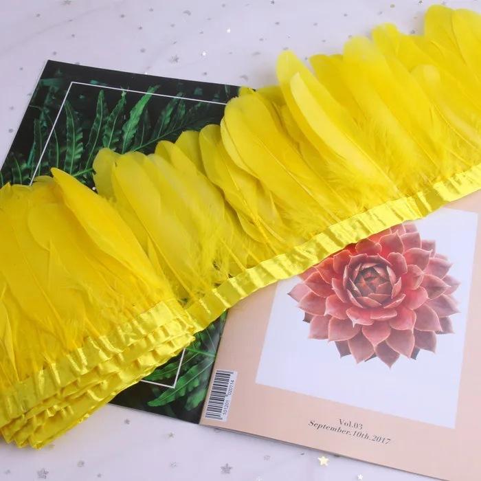 Goose Feather Trimming Wedding Party Decoration Tassel Clothes Tassel Feather Diy Color Feather Ribbon Worker