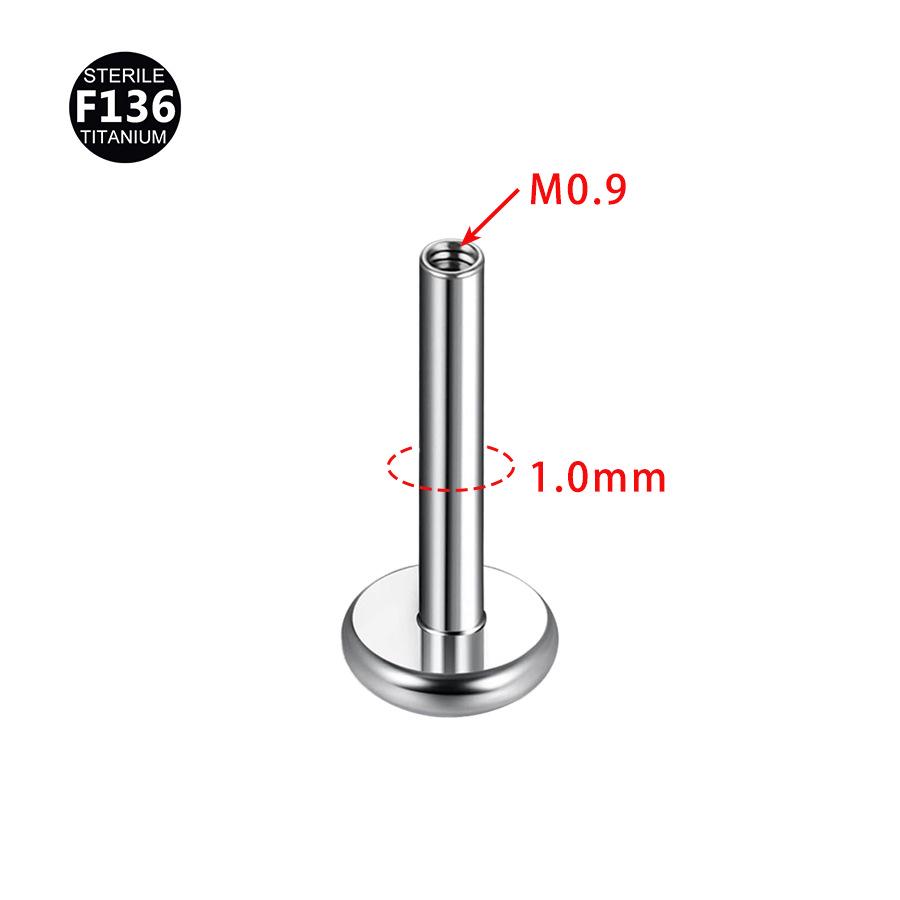 

Титановий штифт для губи та вушного хряща F136 у формі пентаграми та краплі води з цирконієм. Thread M0.9