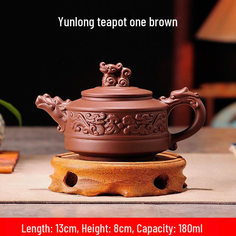 Purple Clay Zhu Ni Ceramic Kung Fu Teapot with Filter - Small Household Tea Maker Set