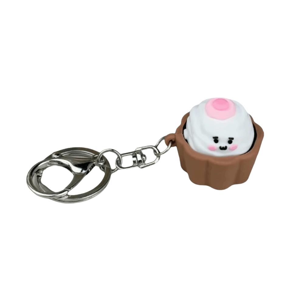 Click Sound Cake Button Keychain Button Shape Miniature Cake Keychain  Creative Gift