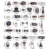 36pcs Paper Photo Booth Props Cartoon Dress Up Costume Mask  Holiday Ball Decor