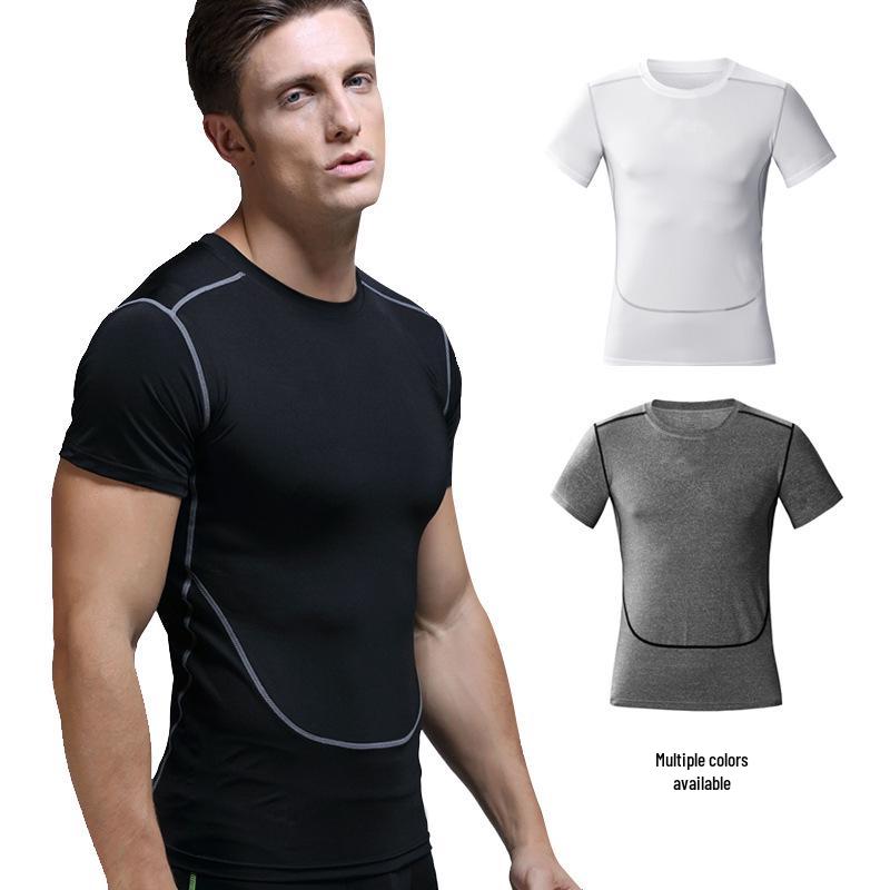 Men's Quick-Dry Compression Sports T-Shirt for Summer Basketball and Running