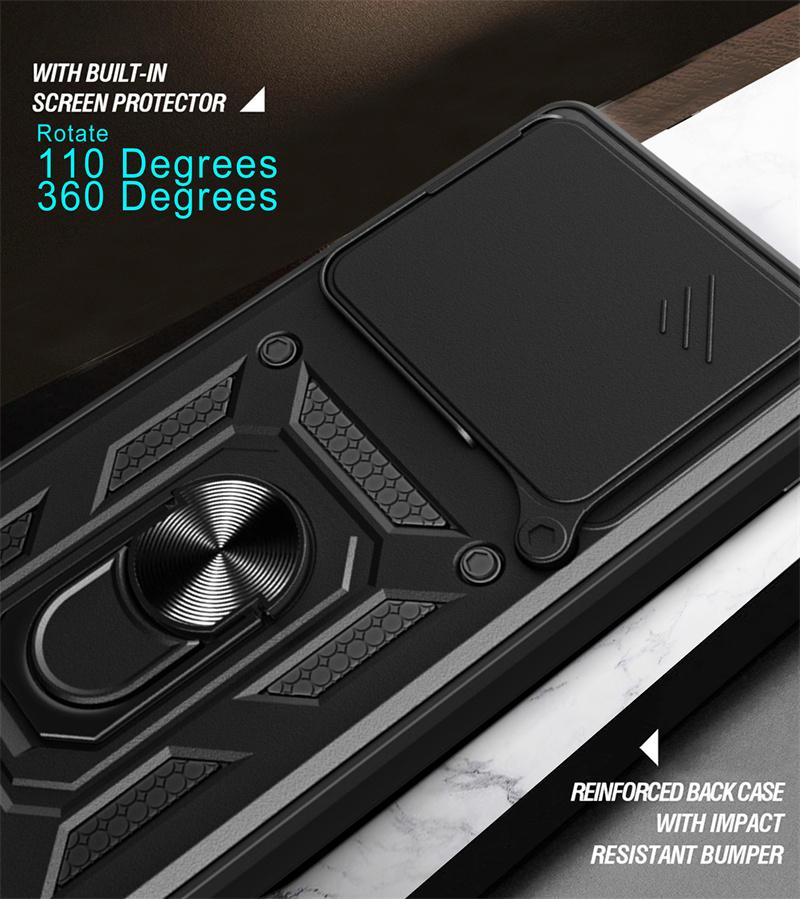 Shockproof Ring Stand Phone Cover For Vivo V60 Lite 4G 5G Case Lens Protection Armor Car Magnetic Holder Funda for VIVO V60Lite