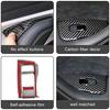 Car Interior Stickers 14pcs Window Lifter Switch Button Frame Cover For Tesla Model 3 2017-2022 Carbon Fiber