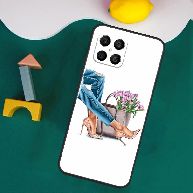 Fashion High Heels Case For Honor Magic 7 Lite 5 6 Honor 200 Pro 50 70 90 Lite X9a X8a X8 X9 X8b X9c X9b Cover