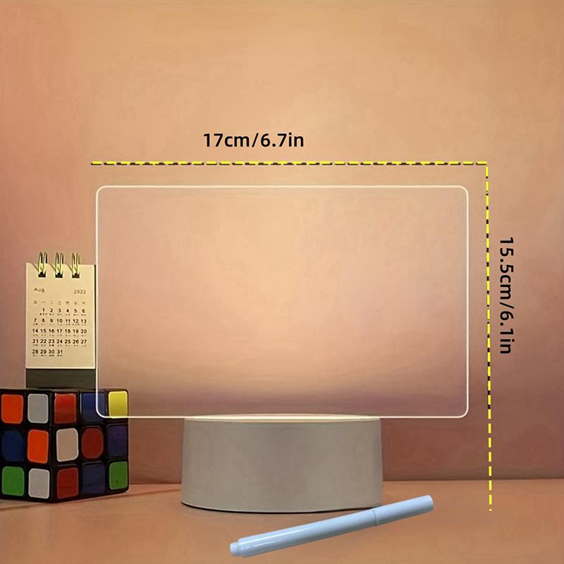 Writing Board Night Light Lamp Baby Transparent Acrylic Led Lights 3D Message Board Night Lights For Bedroom Desk