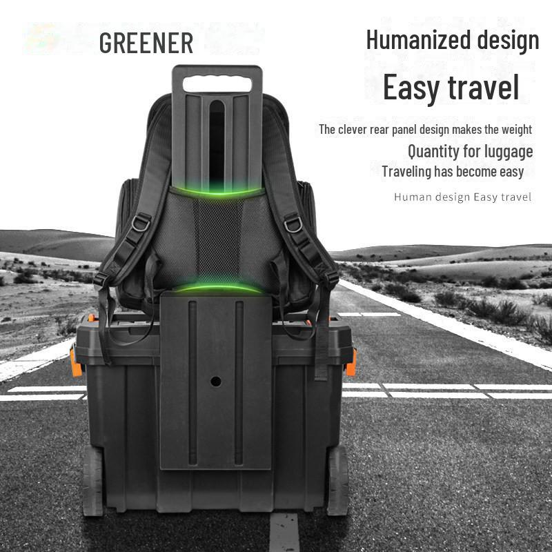 "Green Forest Portable Wheeled Tool Storage Box: Large, Multifunctional Household and Electrical Hardware Organizer"