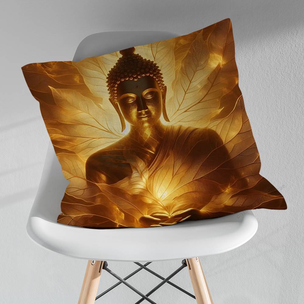 Cartoon Art Buddha Belief Pillow Case For 30x30cm45x45cm55x55cm For Home Bedroom Decoration And Protector