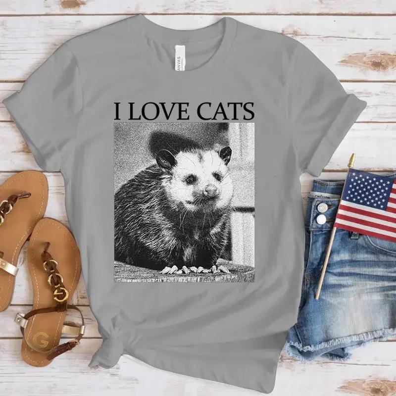 Opossum Women Tee Shirt Lady Print 90s Clothes Female T Women Top Short Sleeve Fashion Tshirt Summer Opossum Graphic Tshirts