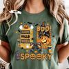 Comfort Colors Happy Halloween Shirt: Spooky Ghost & Pumpkin Graphic Tee