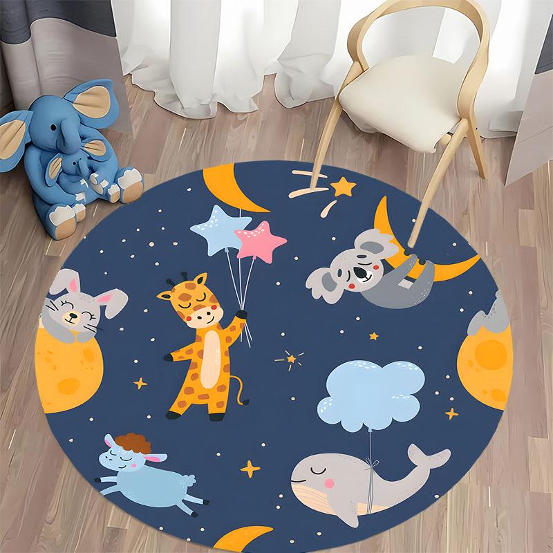 Free shipping "Whimsical Animal Carpet for Kids' Playroom Decor" round carpet for home sofa bedroom,gift