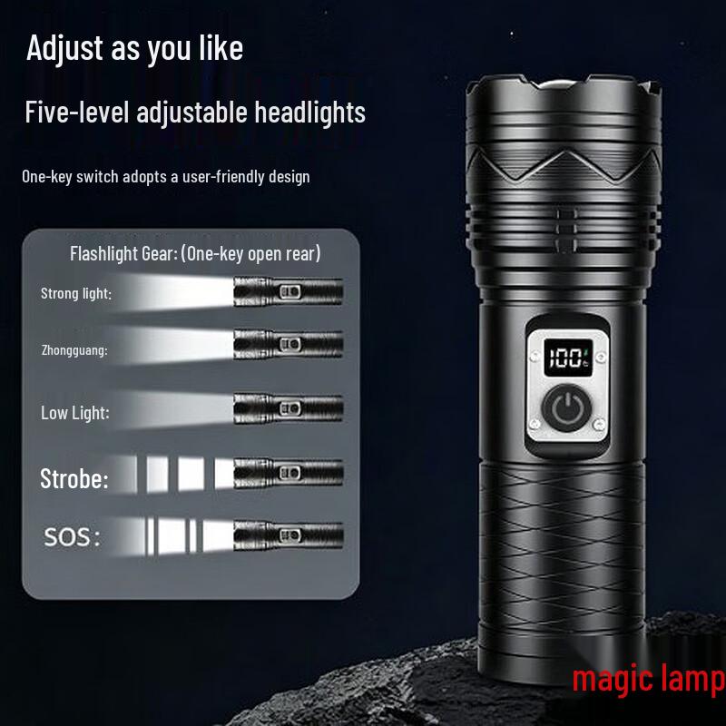 High-Power Rechargeable LED Flashlight
