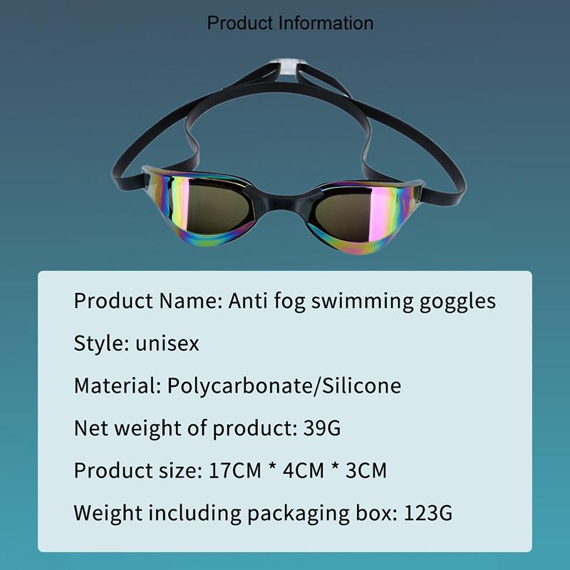 Professional Anti Fog Swimming Goggles Swim Glasses Electroplate Waterproof Silicone Lunettes De Natation Professionnelle