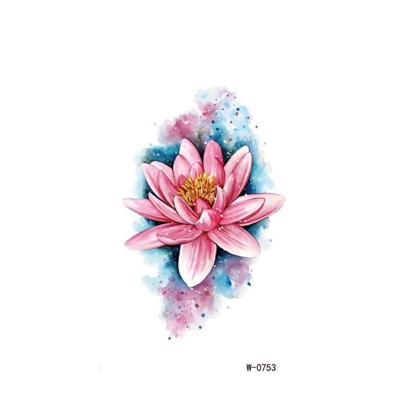 Beauty Sticker Cartoon Tattoo Sticker Temporary Waterproof Animation Flower Personalized Flower Arm Tattoo Sticker