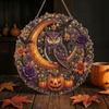 Halloween Diamond Painting Kits Ghost/Owl Art Hanging Ornament Kit, Festive Window Decorations Suncatcher, DIY Pendant Decor Indoor Holiday Decorative
