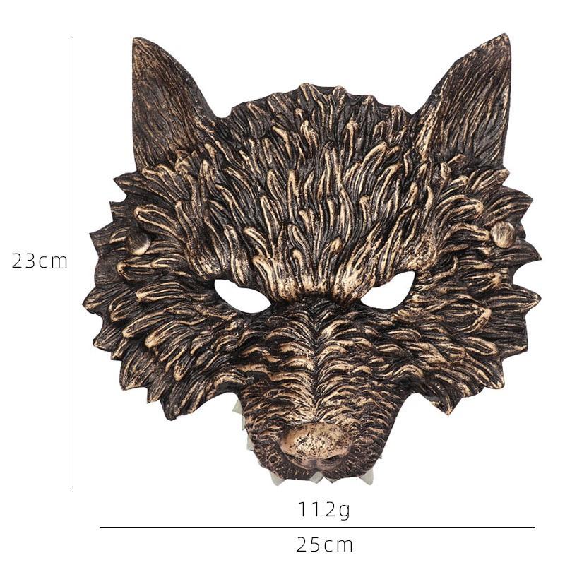 Soft Foam 3D Realistic Wolf Mask Halloween Costume Party Cosplay Role Play Prop