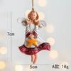New Christmas Painted Resin Santa Claus Heart Pendant Retro Style Christmas Tree Imitation Ceramic Decoration navidad 2025
