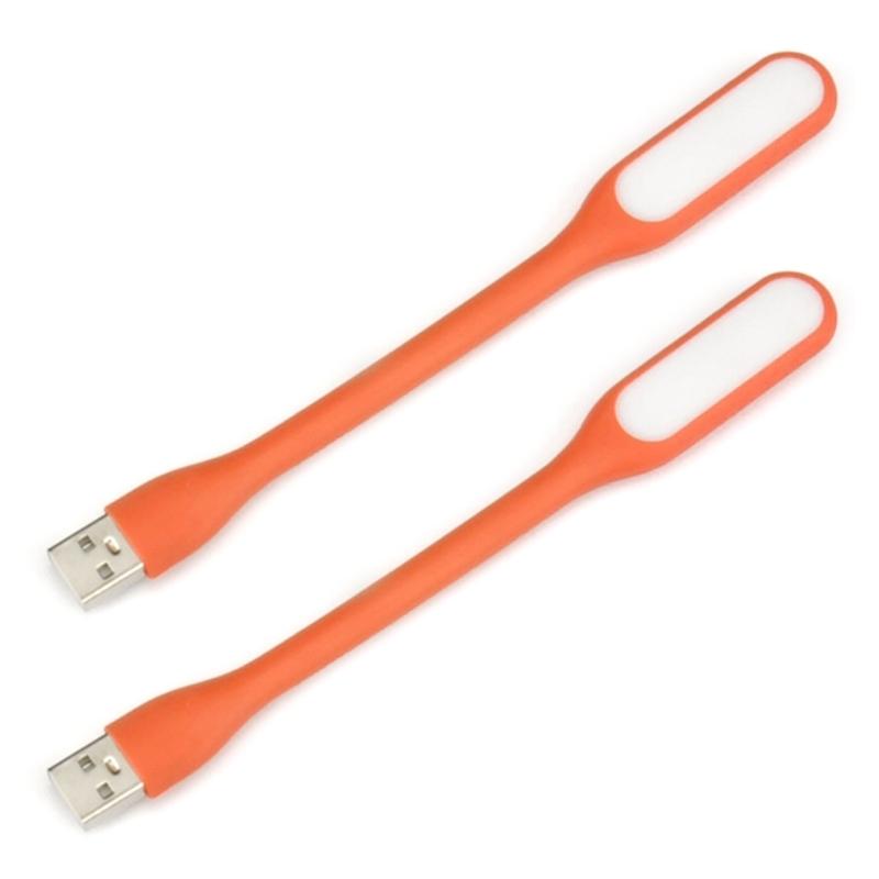 2 PCS Portable LED Keyboard Lights Flexible USB LED Light Eye-Protection Reading Lamp for Power Bank PC Notebook Laptop