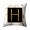 Marbled Golden Letters Pillowcase Sofa Pillow Cushion Cover  45 * 45cm