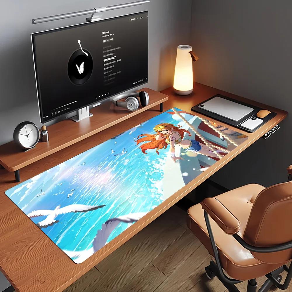 Anime O-One Piece-E Nami Mouse Pad Computer Laptop Rubber Non-slip Mouse Mat Mousepad Gamers Decoracion Desk Mat